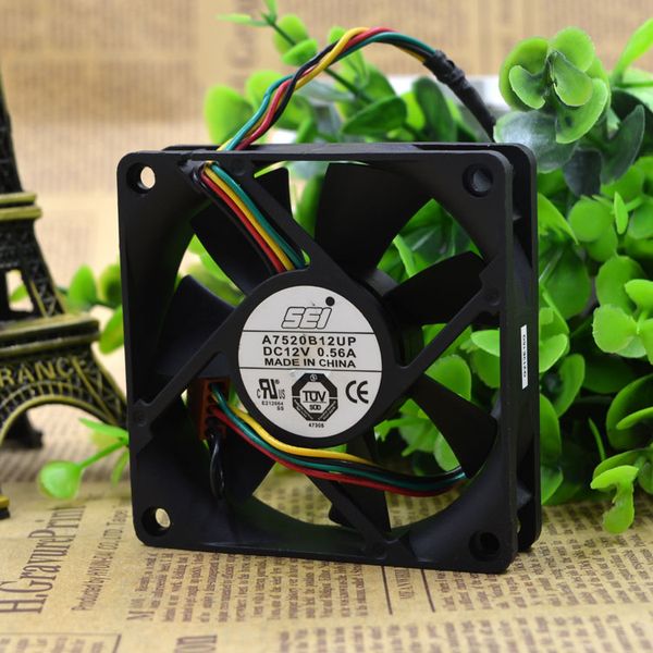 

sei a7520b12up 7520 dc12v 0.56a chassis fan speed four-wire thermostat
