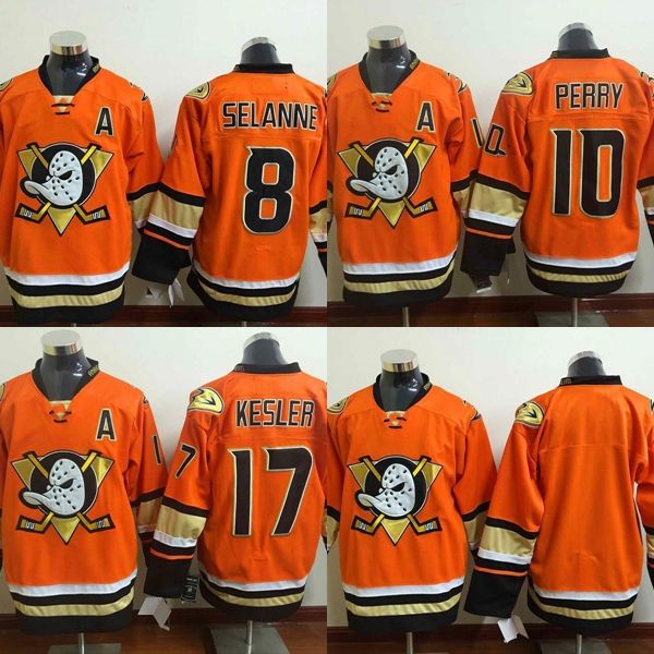 

мужские anaheim утки 17 kesler 10 perry 8 selanne пустой оранжевый 2015 стадион серии джерси оранжевый лучшее качество низкая цена хоккей тр, Black;red
