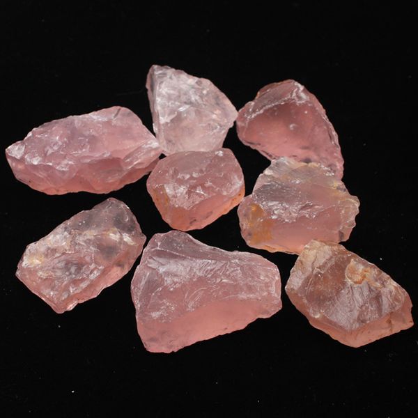 

100 г сырой натуральный розовый Розовый кварц Кристалл грубый камень оригинальный