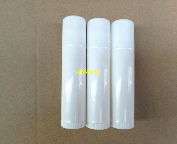 

50pcs/lot 17g round diy lipstick bottle white empty plastic tubes 17cc cosmetic packing lip balm tube