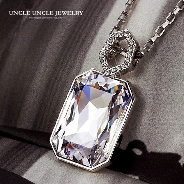 

Высокое Качество Белого Золота Цвет Роскошный Прямоугольник Ясно Австрийский Кр