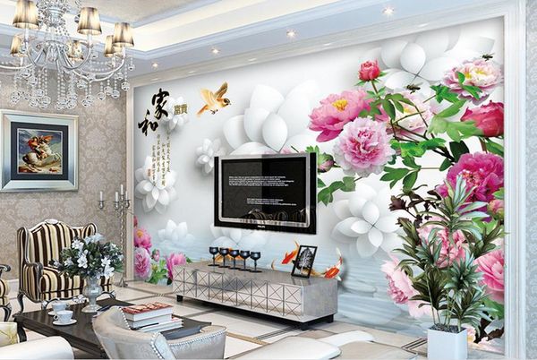 

beautiful scenery wallpapers rich peony modern wallpaper for living room