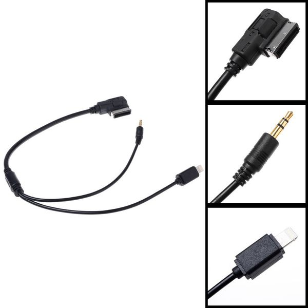 

In Car AMI MDI 3.5mm AUX 8-Pin Charge Adapter Cable For Mercedes Benz S300L S350L ML350 with the interface For 5 5S 6 Plus iPod