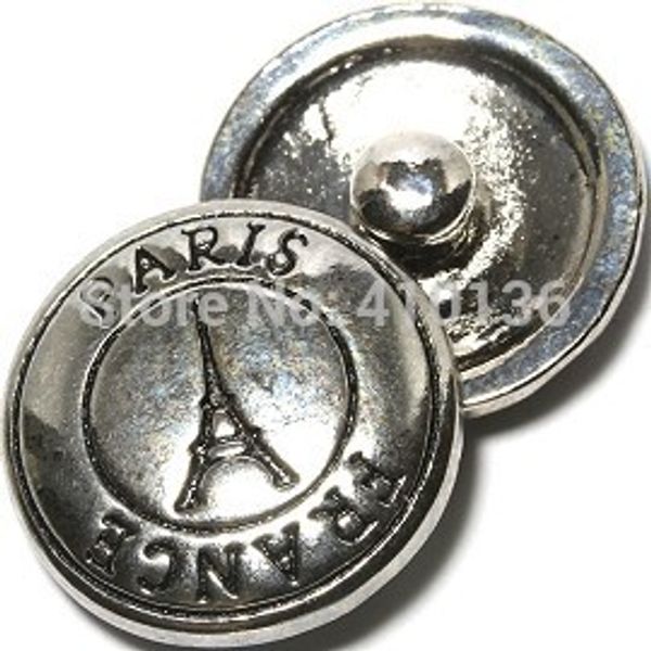 

nsb1326 snap jewelry button for bracelet necklace fashion diy jewelry tower snaps eiffel tower paris buttons, Black