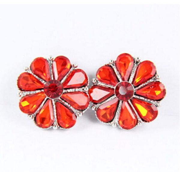 

various color flower rhinestone sanp button 20mm soft bag alloy diy crystal rhinestone alloy snap noosa style chunks press button jewelry