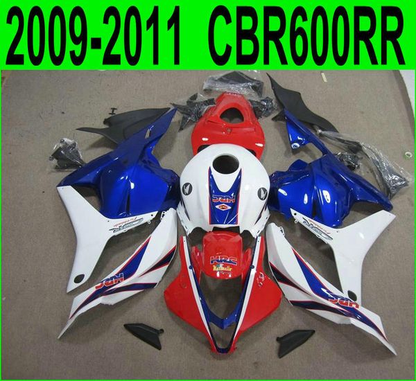 

injection molding fairing kit for honda cbr600rr 2009 2010 2011 aftermarket cbr 600rr 09 10 11 red blue white custom fairings set yr56