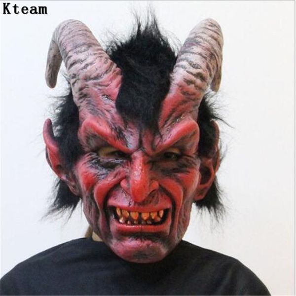 

scary costume horn zombie mask horror party cosplay halloween party scary horns red devil mask for party cosplay