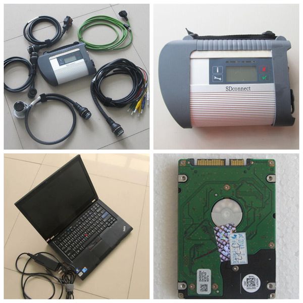 

2021 new wifi mb star c4 diagnostic tool sd connect compact4 v2021.06 multi languages in hdd + t410 i7 lapfull set