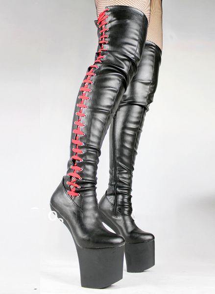 Großhandel BDSM Heelless Pony Stiefel Frauen Weisepu Mattes Großhandel BDSM Heelless Pony Stiefel Frauen Weisepu Mattes