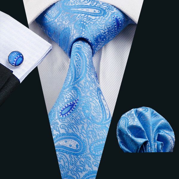

синий paisely галстук набор карманные квадратные запонки набор жаккардовые тканые бизнес формальный галстук 8,5 см ширина случайный набор н, Black;blue