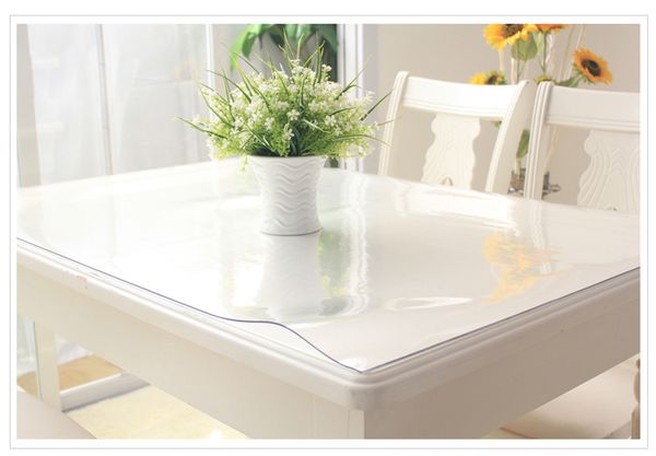 

wholesale-transparent pvc tablecloth waterproof oilproof plastic soft glass tablecrystal plate