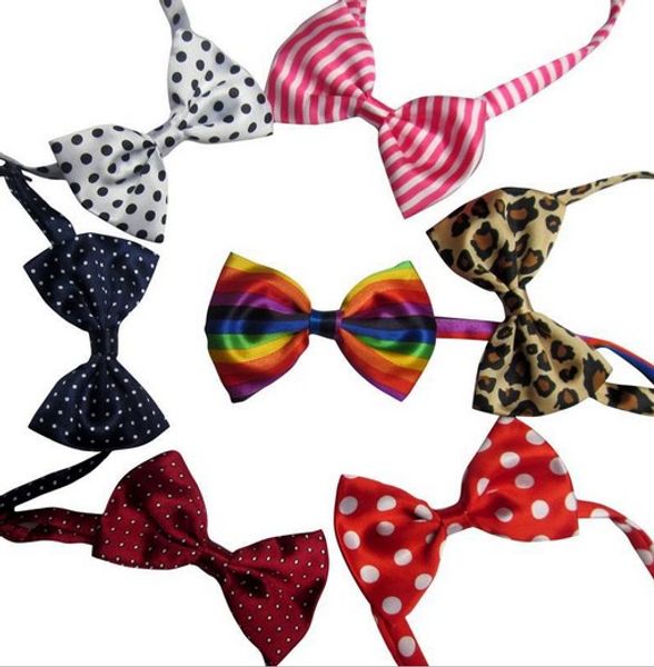 

100pc/lot 2016 polyester&silk butterfly pet cat puppy dog bow tie pe05