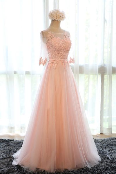 

womens applique long chiffon bridesmaid formal party evening dress ball gown prom dresses, White;pink