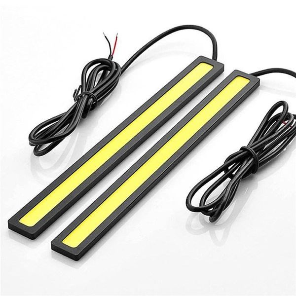 2X White 6W 12V DRL Daytime Runing Lamp fog COB LED Waterproof Driving Light