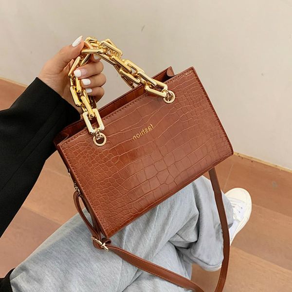

evening bags gold chain stone pattern leather crossbody for women designer small handbags shoulder messenger bag mini purses