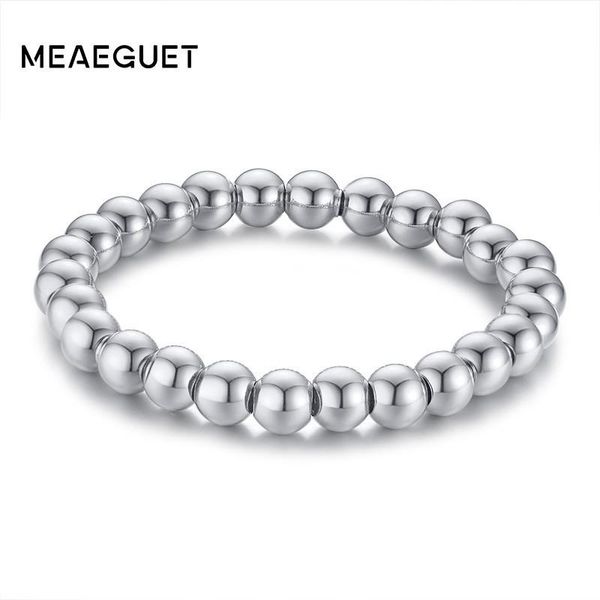

stainless steel jewelry charms beads bracelets bangles femme gifts for men braslet beaded, strands, Black