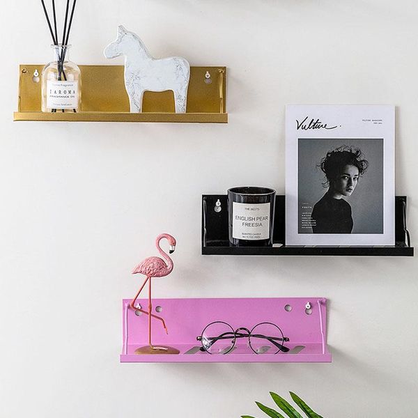 

hooks & rails nordic decorative storage rack room organizer wall shelf hanging living shelves ornaments display stand
