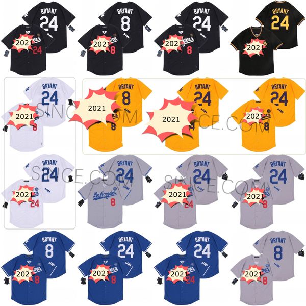 

20 21 los angeles 8 24 bryant kb black mamba dodgers baseball jersey stitched name stitched number s-5xl men youth women, Blue;black