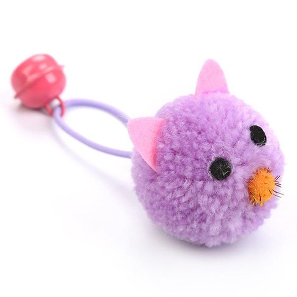 

cat plush toy mouse head shape bell automatic feeding funny colorful pet collar interactive toys