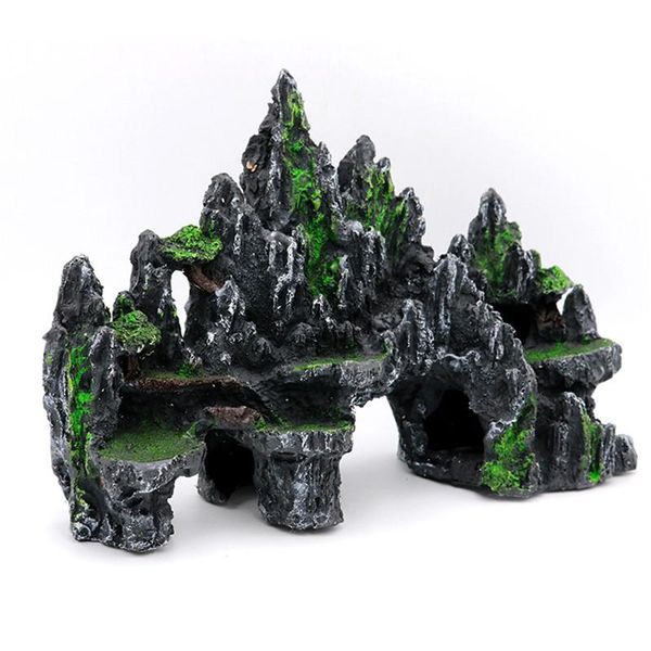 

pcs super large size rockery aquarium decorations fish tank landscaping resin decorative rocks 13x4.7x9 inch