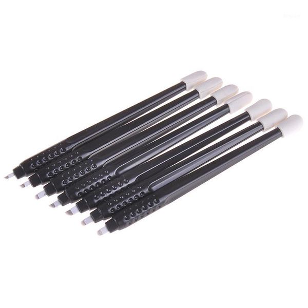 

permanent makeup 7f-18u pins needles embroidery blades microblading manual disposable tattoo pen with eyebrow tattoo1