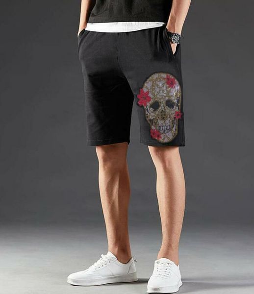 

summer shorts rhinestone causal 2022 year men cool european and american style, White;black