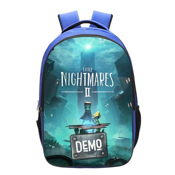 

16.5 inch game little nightmares backpack cartoon print bags teens school boys girls bookbag casual lovely
