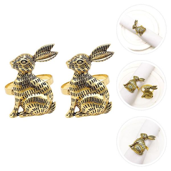 

napkin rings 2pcs exquisite alloy dining table decorations for easter party