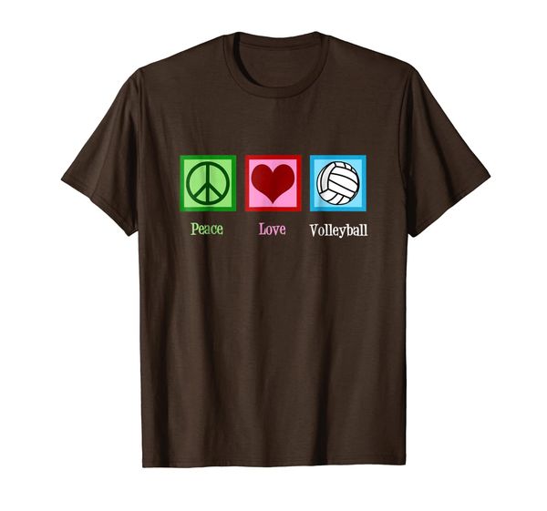 

peace love volleyball t-shirt, White;black