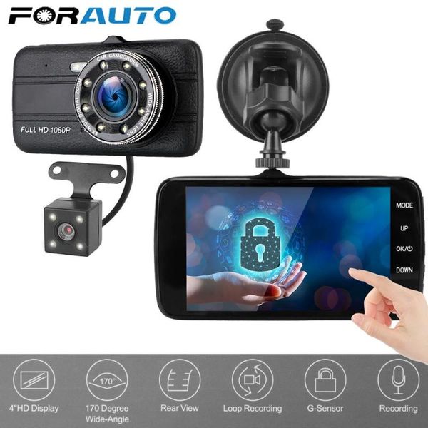 

auto dashcam 4" car dvr accessories dual lens 170Â° wide angle hd 1080p video recorder camera g-sensor dash cam dvrs