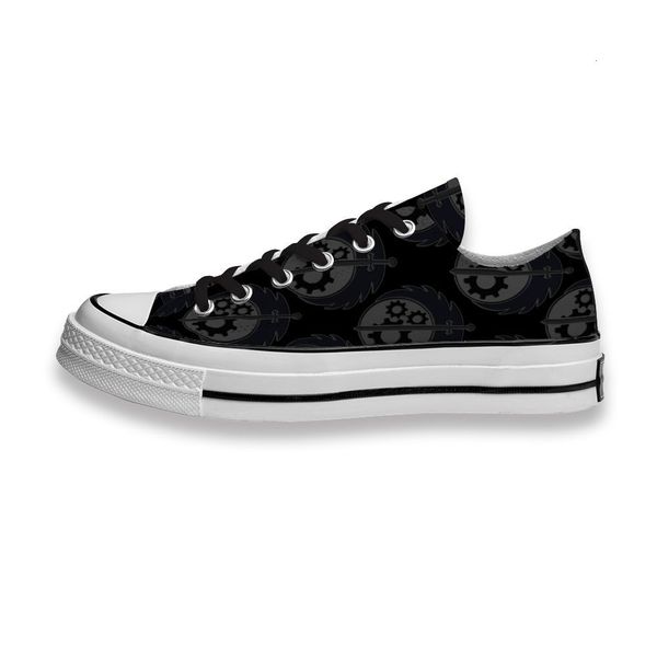 

custom printed sho fallout game logo black sneakers low mens womens skateboard sport footwear diy trainers canvas casual shoe