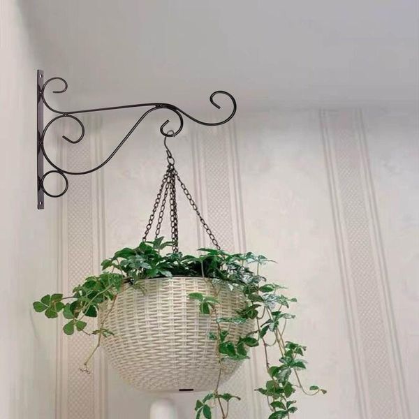 

wall hanging flower plant pot hook bending durable metal flowerpot hanger bracket home decoration #t2p hooks & rails