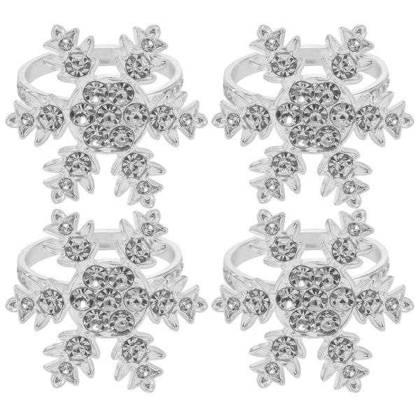 

napkin rings 4pcs christmas snowflake buckle alloy exquisite for restaurant