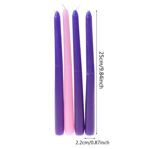 

tall taper candles 4 pcs unscented advent candle, holidays, church, celebr qx2e