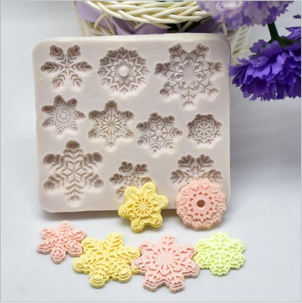 

cake tools christmas decorations 3d snowflake lace chocolate party diy fondant baking cooking decorating silicone mold