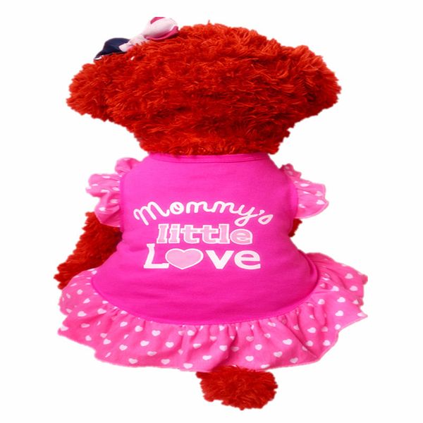 

pet summer cloth dog cotton flying sleeve skirt seri teddy cute