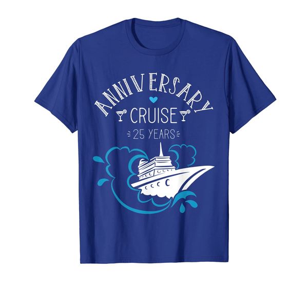 

anniversary cruise shirt for couples 25 years gift, White;black