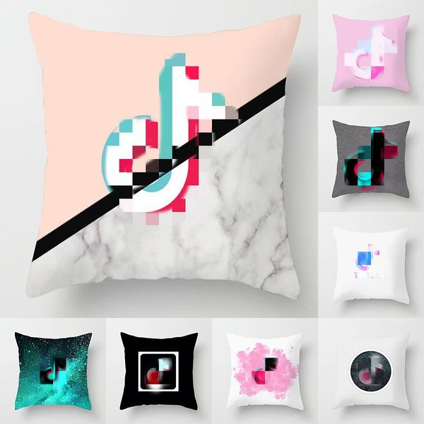 

pillow case app logo home decoration short plush cover square sofa cushion decorati