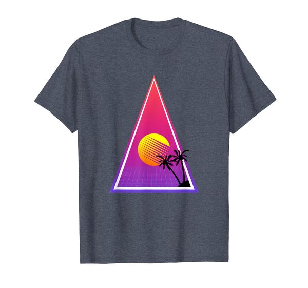 

retro wave sunset t-shirt. vaporwave retro futurism shirt, White;black