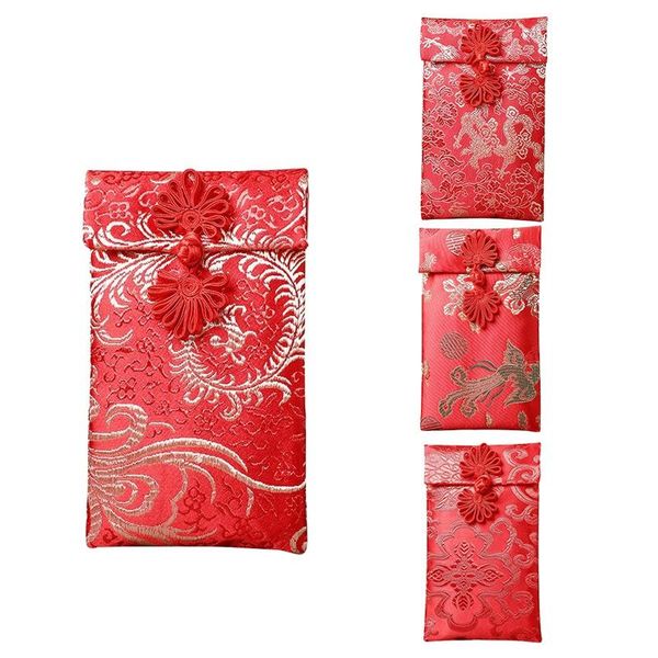 

gift wrap 6pcs chinese silk red envelopes,lucky money pockets for year,spring festival,birthday & wedding