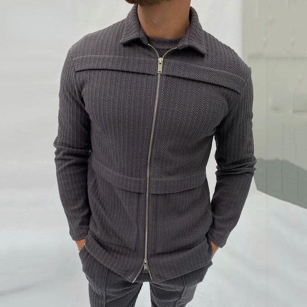 

men's jackets jacket 2021 slim fit casual fashion autumn bomber men japanese korean zip up hoodie, Black;brown