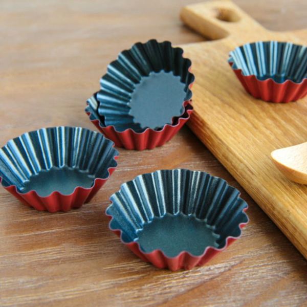 

cake tools 1 piece / set of flower-shaped egg tart mold carbon steel non-stick mini pudding baking tool