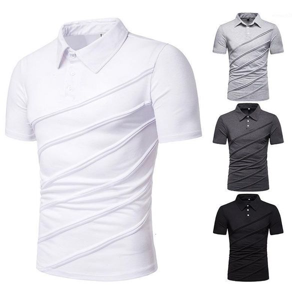 

american new european and casual style fashion solid color euro size pleated stitching short-sleeved men's p00031, White;black