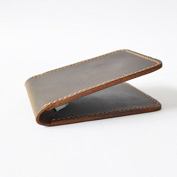 

handmade drivers license wallet genuine leather retro men driver cover car for protector case cards card holders, Brown;gray