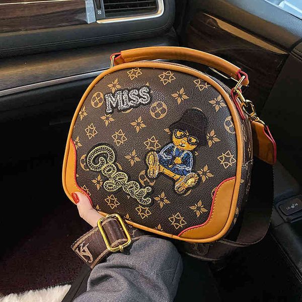

2022 factory wholesale bag female printed badge handbag korean casual simple one shoulder messenger backpack
