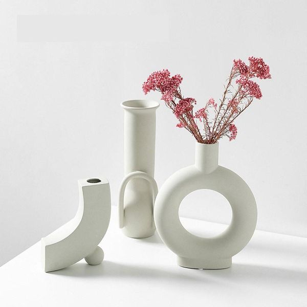 

white ceramic vases chinese style simple design pottery and ceramic vases,
