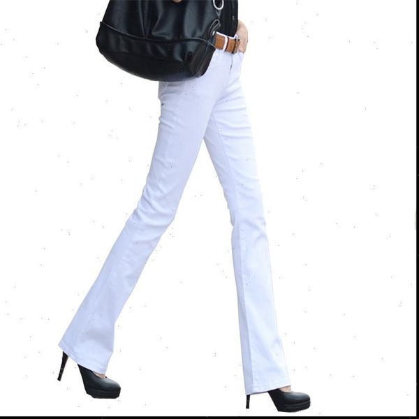 

thin fashion candy color women jeans wide leg pants casual elastic trousers vintage female stretch cotton, Blue