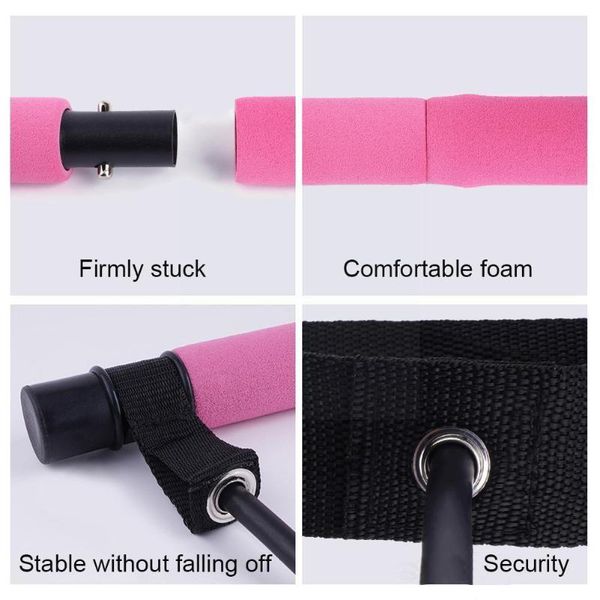

resistance bands yoga portable pilates bar stick with band workout body exercise fitness rods sports pull puller rope home r2j9