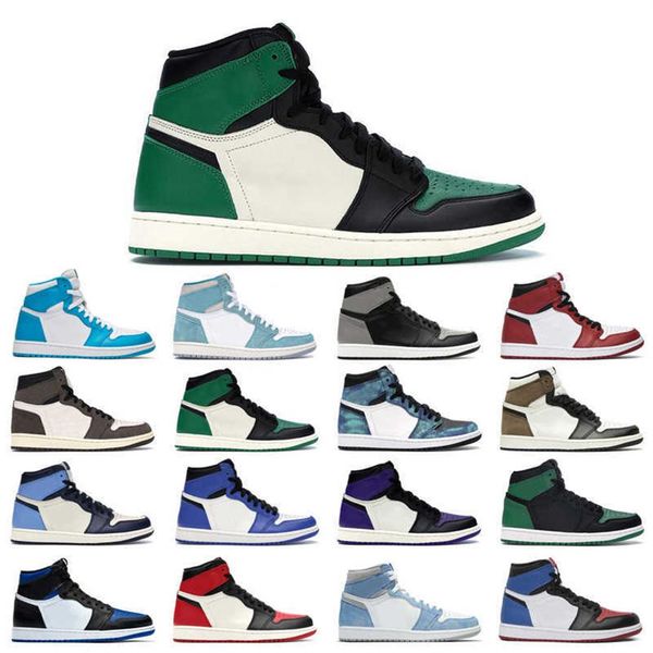 

wholesale 1s 1 basketball shoes man woman white what the twist shadow royal toe pink glaze pine green metallic gold game royal crimsona47