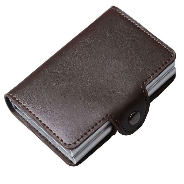

card holders double-layer bag pu, Brown;gray